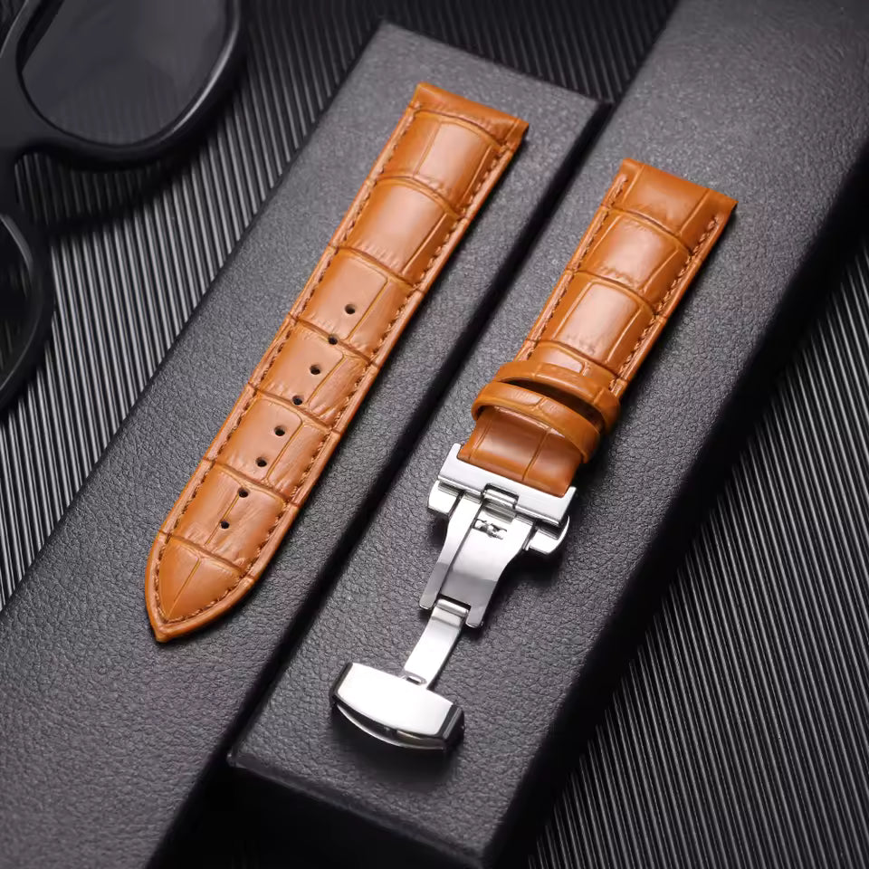 Genuine Calfskin Leather Watch Straps